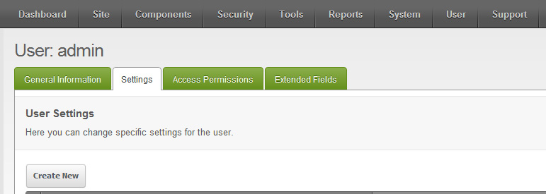 How to create User Settings in MODX
